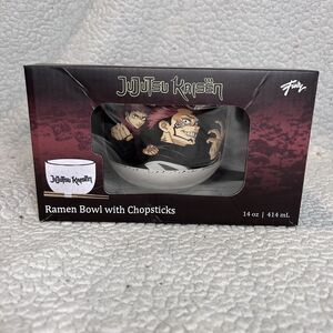 Just Funky Jujutsu Kaisen Ramen Bowl With Chopsticks 14 oz New anime